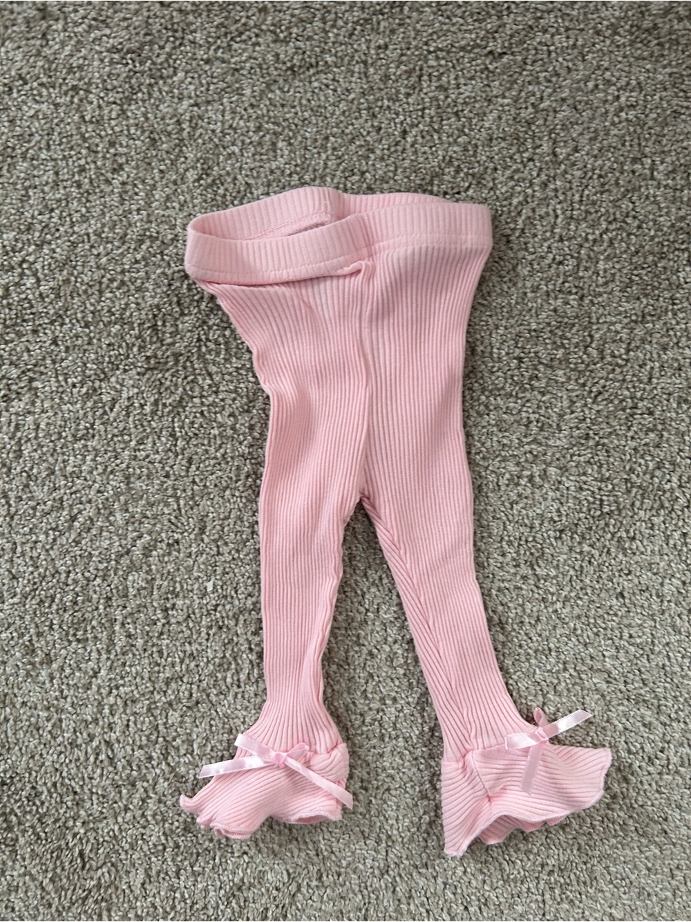 Girls Pink  Ruffled Pants Size 12 Month